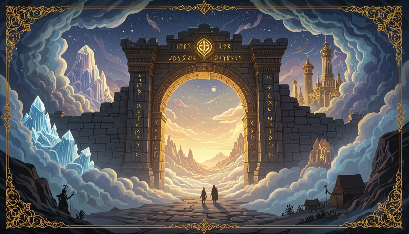 Ancient Gate Between Worlds, Nine Realms Glimpsed