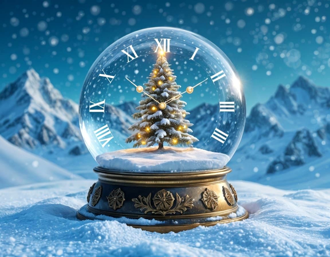 Surreal Snow Globe Christmas Island Art