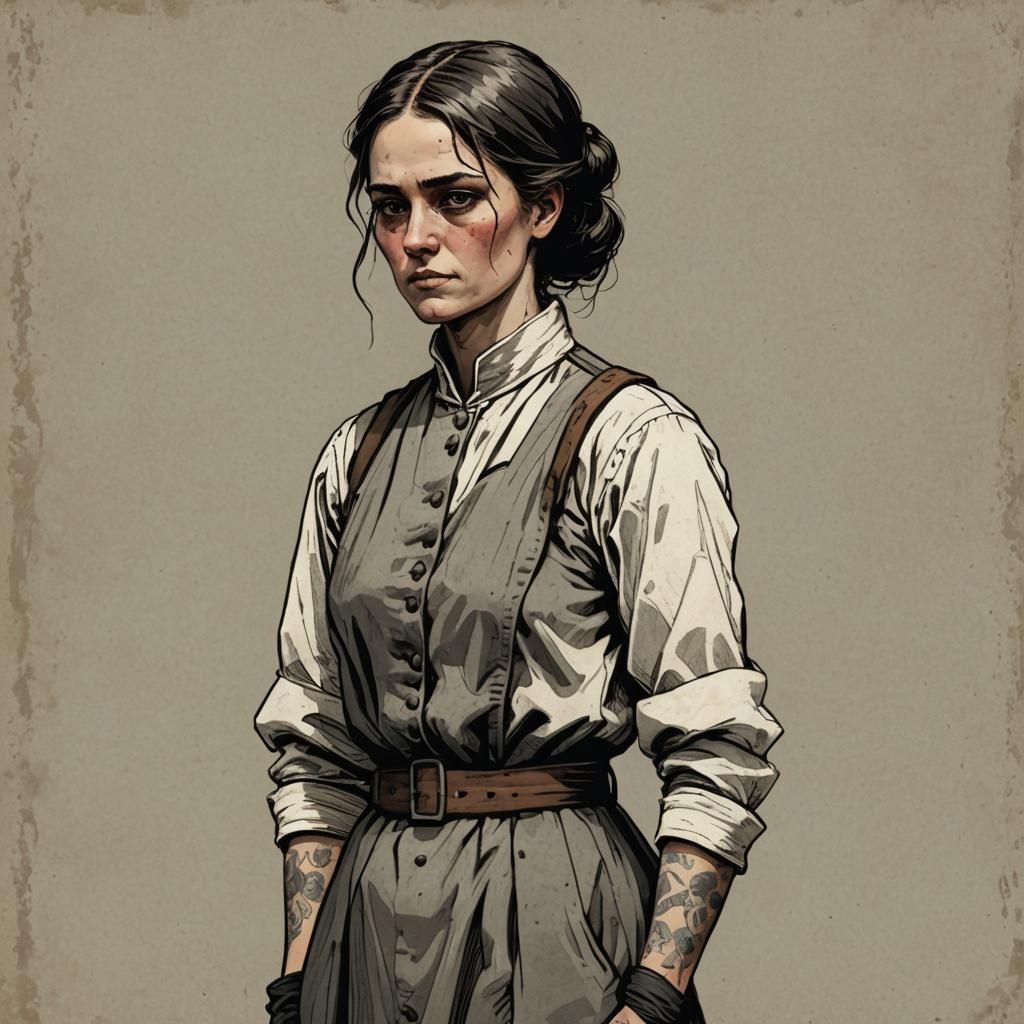 Victorian Era Prison Inmate: Female Character Design