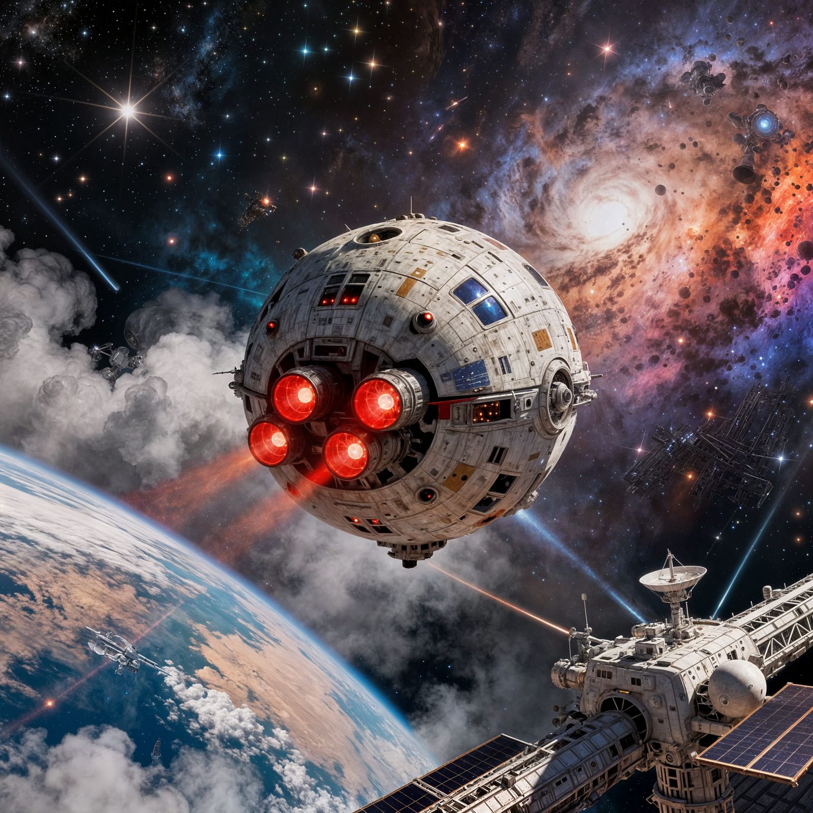 Starship Docking with Alpha One Space Station