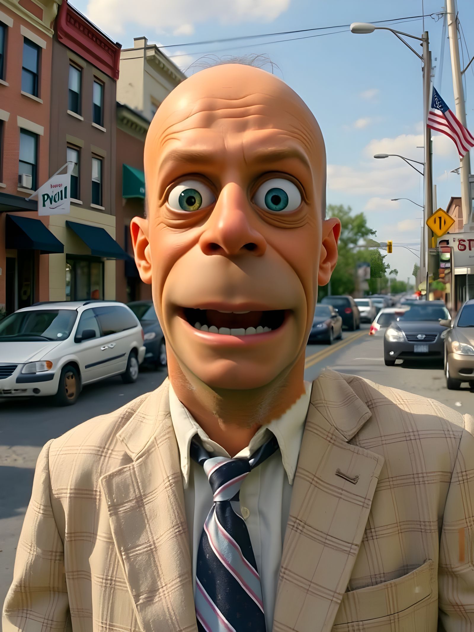 Homer Simpson in Cinematic Style