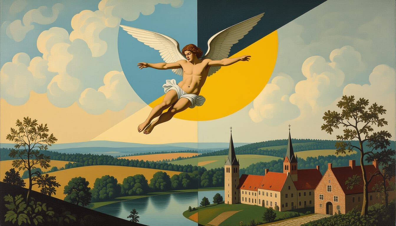 Icarus Plummets in Surreal Belgian Landscape