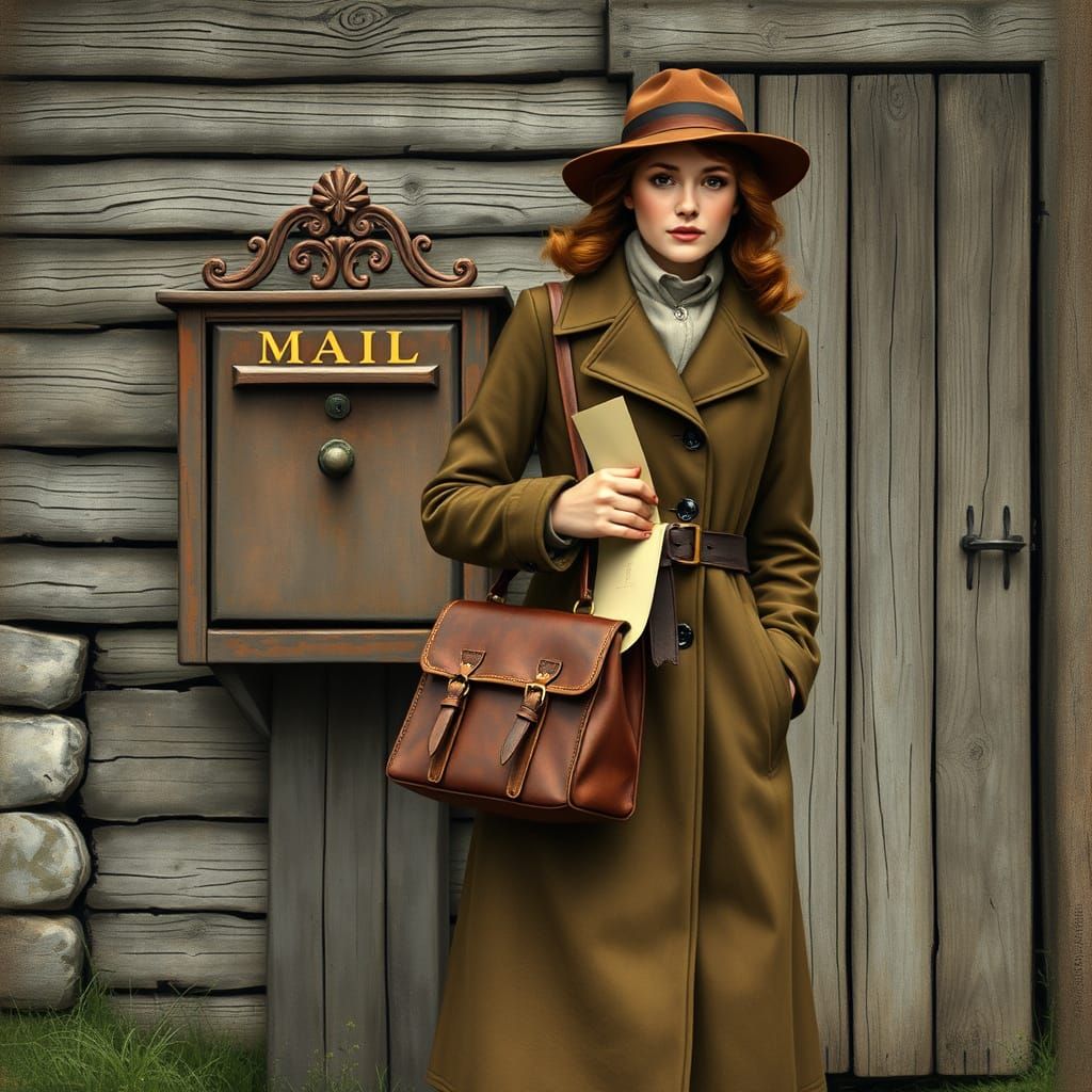 Vintage Mail Carrier in Beatrix Potter Style