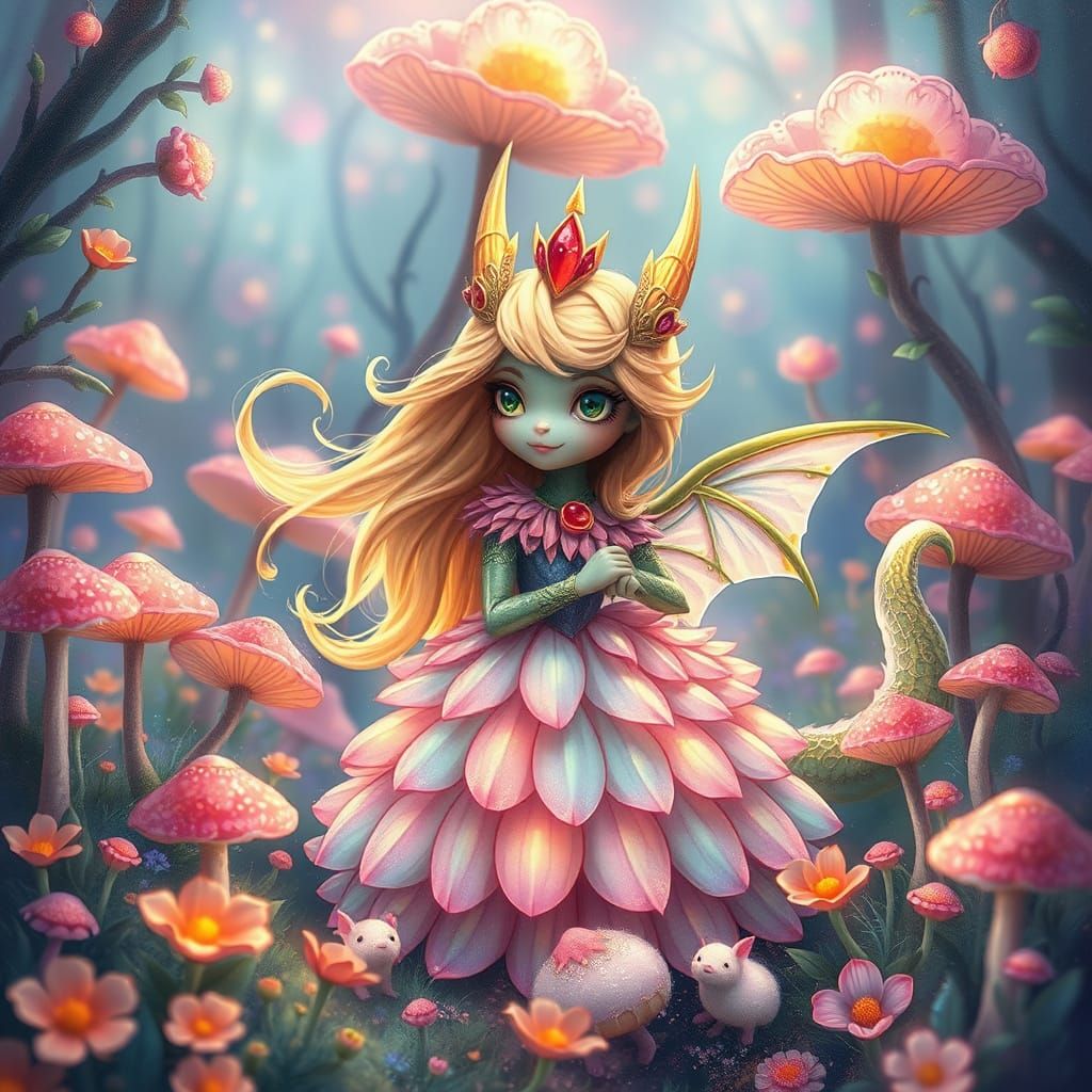 Dragon Princess in Vibrant Bloom Kingdom