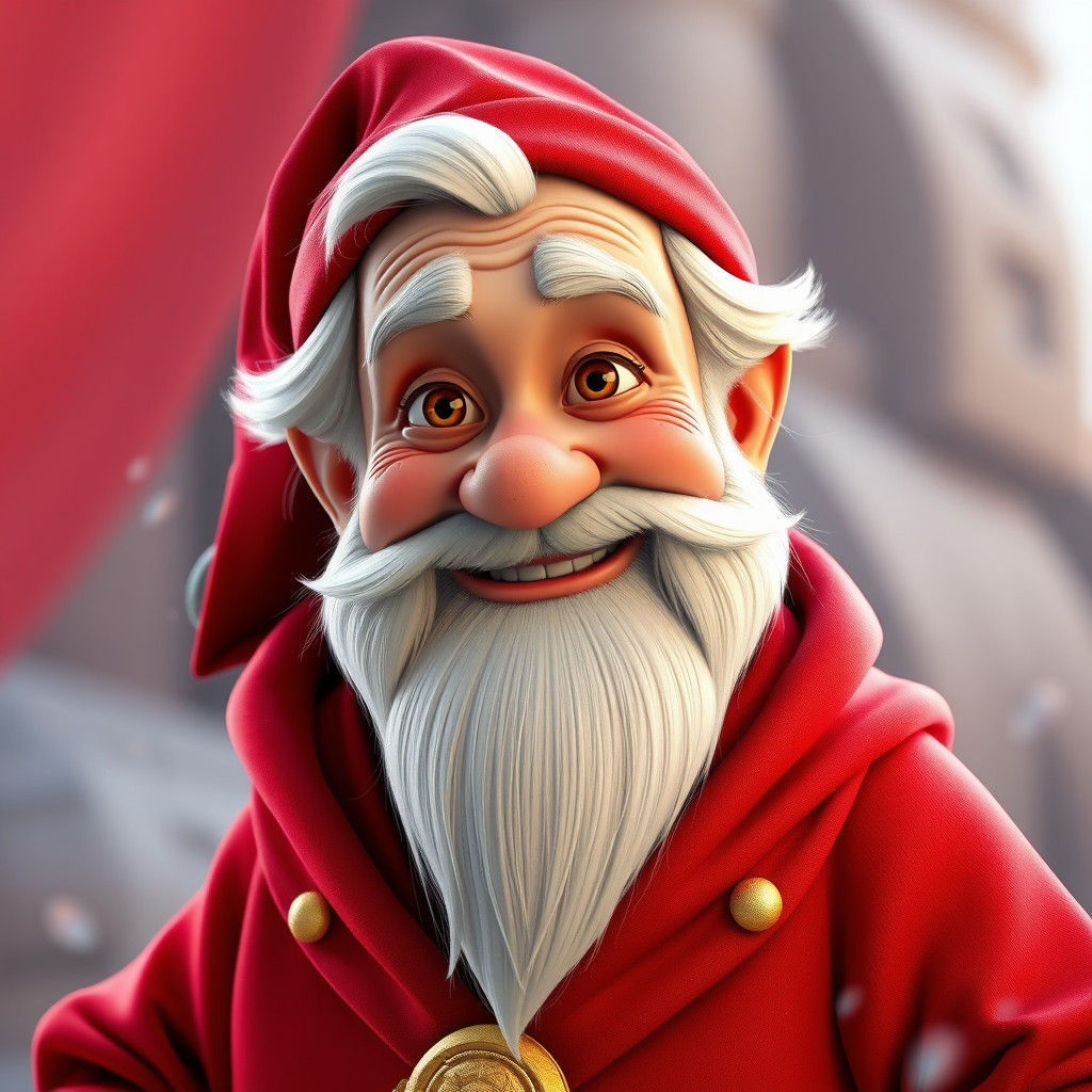 Warm Wizard in Red Robes Radiates Kindness