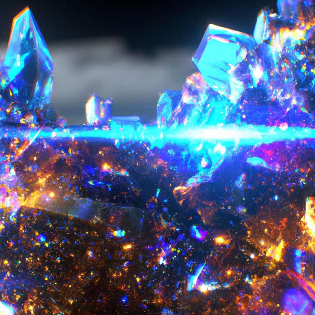 Sparkling Crystal Landscape: Grand and Ethereal