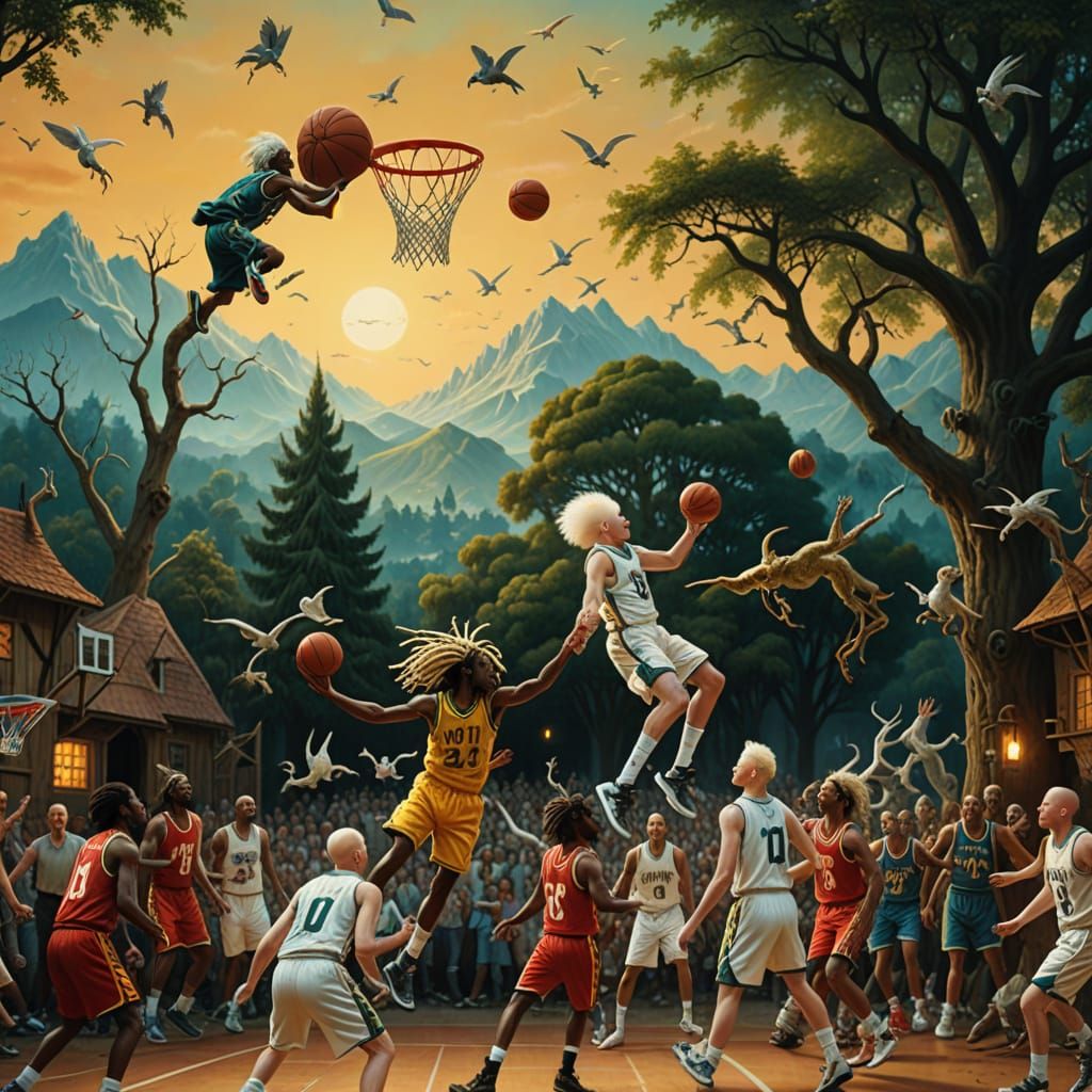 MAYHEM RASTA BASKETBALL GAME - A BOSCH SCENERY