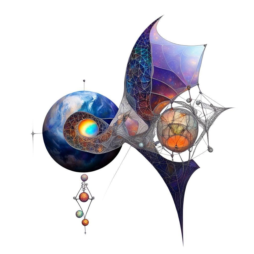 Fiery Opal Fractal: A Quantum Zentangle in 3D