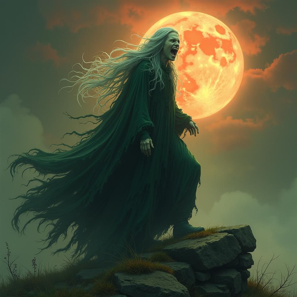 Banshee's Wail in Dark Surrealism