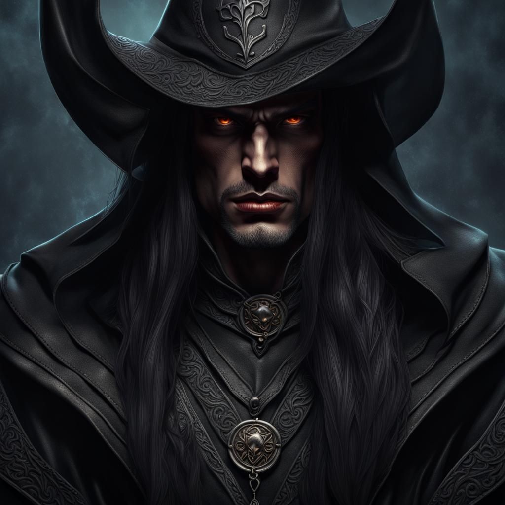 Demonic Tiefling Mystic Portrait in Dark Fantasy Style