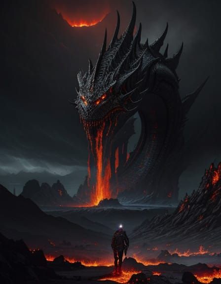 Apocalyptic Stealth Dragon: A Sinuous, Iridescent Predator