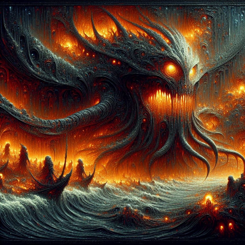 Lovecraftian Sea Monster Unleashes Arcane Magic