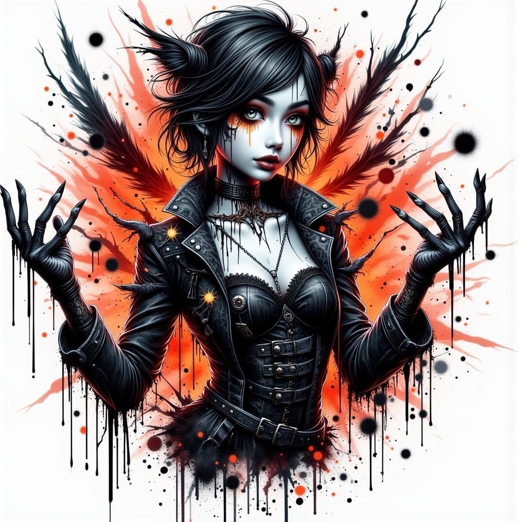 Gothic Pixie Danse Macabre in Twilight Colors