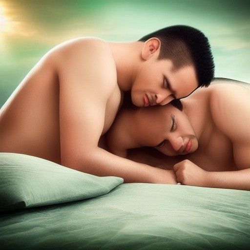 Realistic Thailand Couple on Bed: Matte Painting