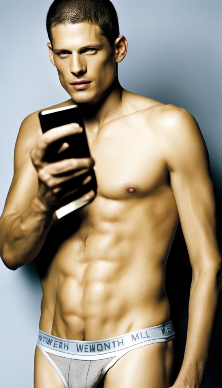 Man Poses in Underwear