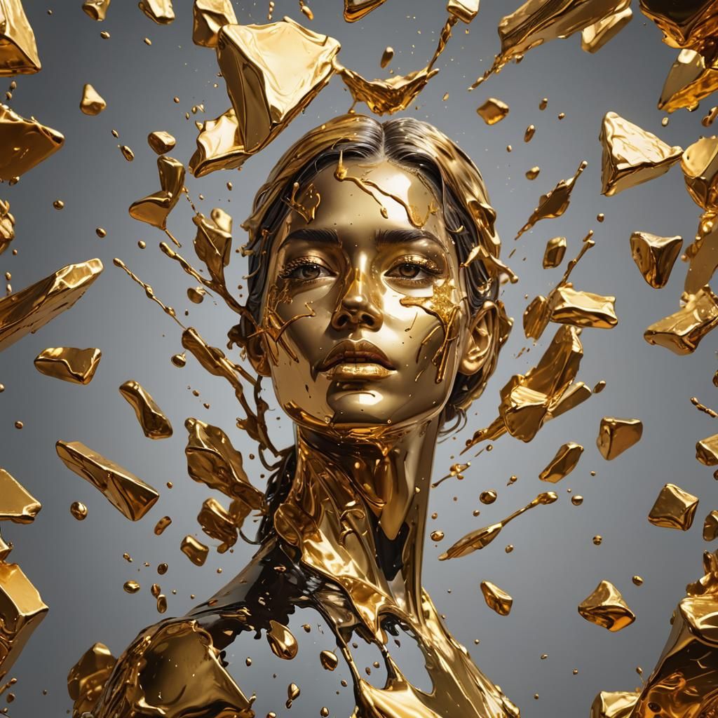 Hyperrealistic Gold Bar Concept Art