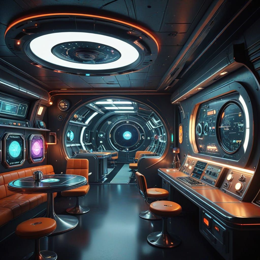 Retro-Futuristic Space Station Design