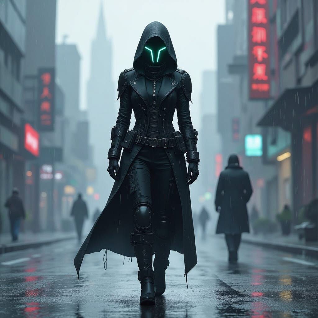 Cyberpunk Gothic Cityscape Concept Art