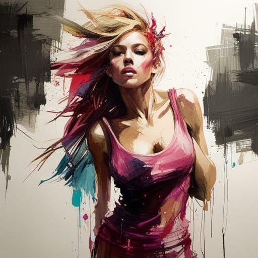 Blonde Bombshell Speedpaint Fine Art