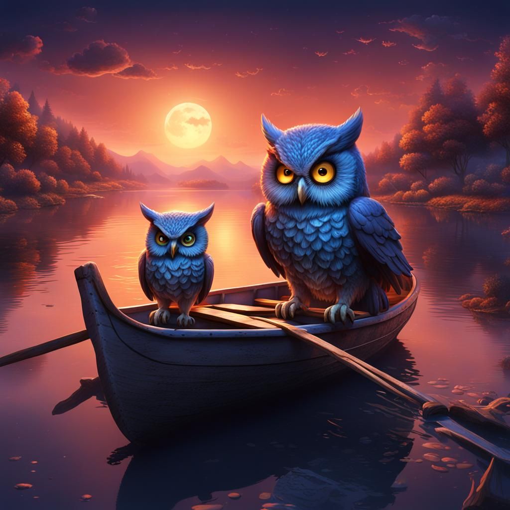 Owl and Pussycat's Nighttime Boat Ride