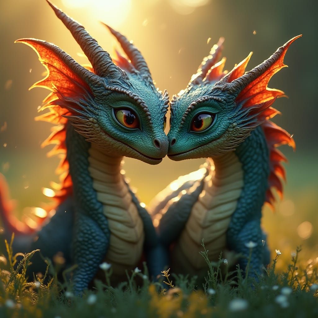Dragon Basks in Whimsical Sunshine