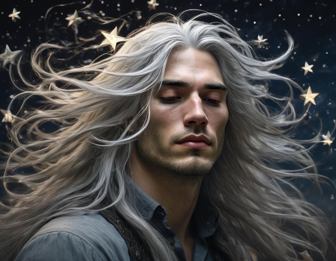 Young Dreamer Under Starlight