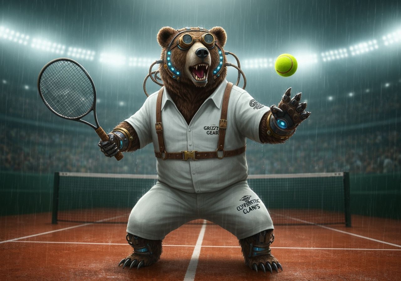 Dieselpunk Cybernetic Bear Dominates Wimbledon