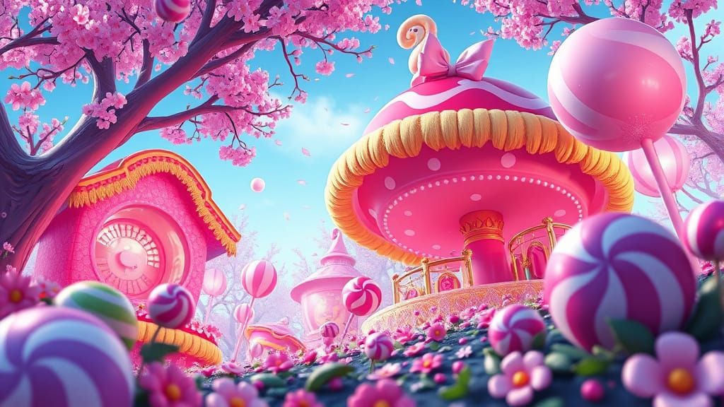 Innocence in Bloom: Hyperrealistic Candy Art