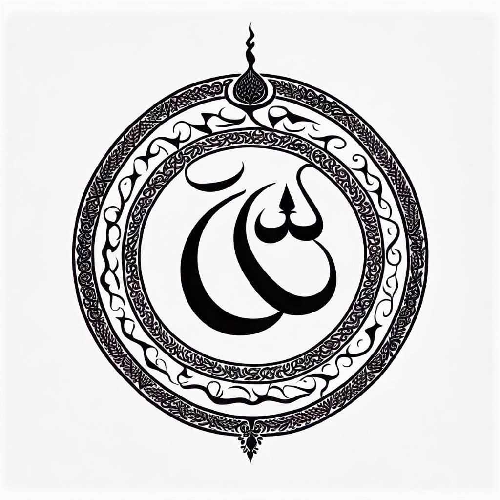 Elegant Ottoman Tughra Signature on White