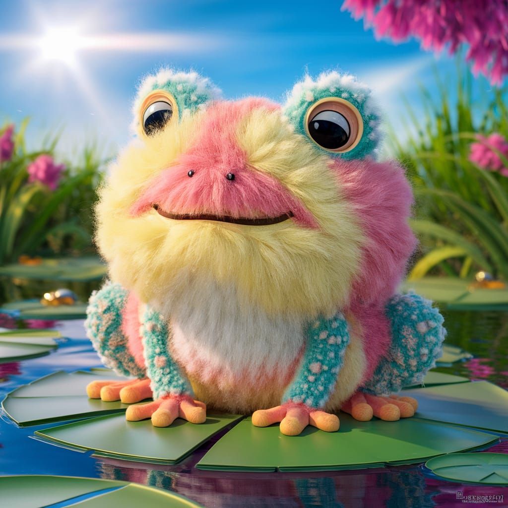 Delightful Fractal Design of a Fluffy Frog