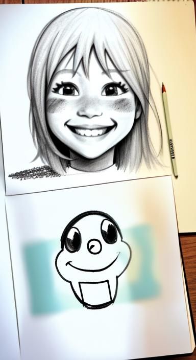 Friendly Funny Smiling Sketches ...