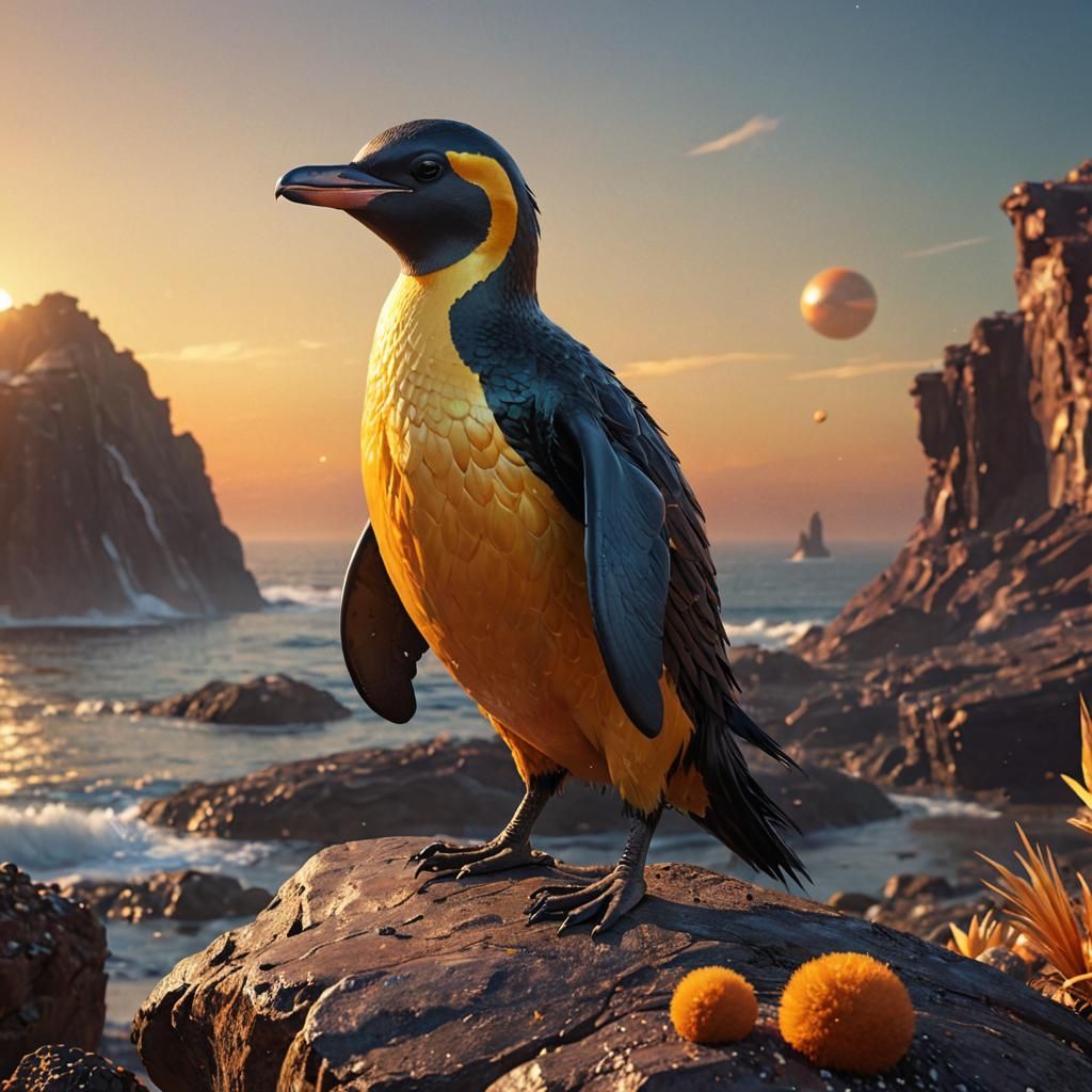 Exotic Alien Creature on Distant Exoplanet