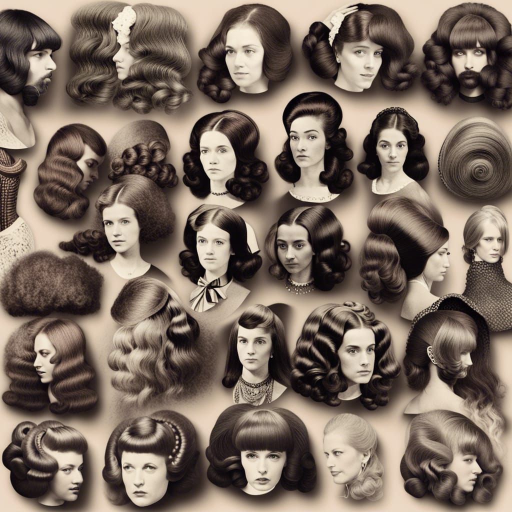 Museum Exhibition: A Collage of Hairstyles