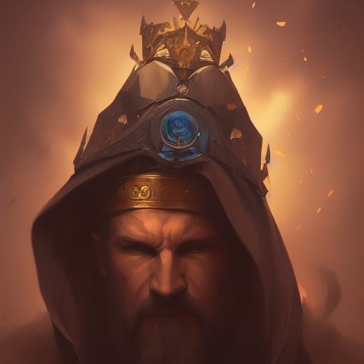 Intricate Dark Crown Portrait in Hyperdetailed Style