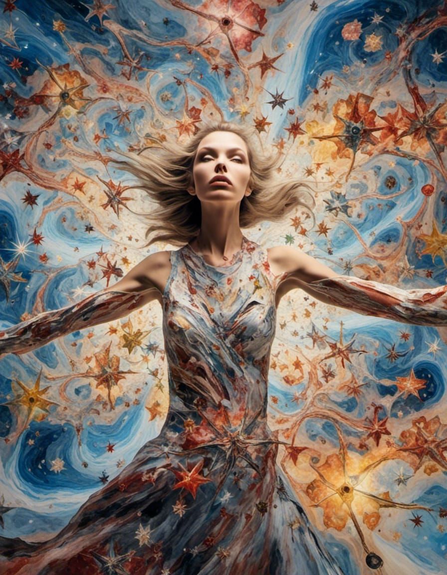 Surreal Woman Portrait in Ethereal Light