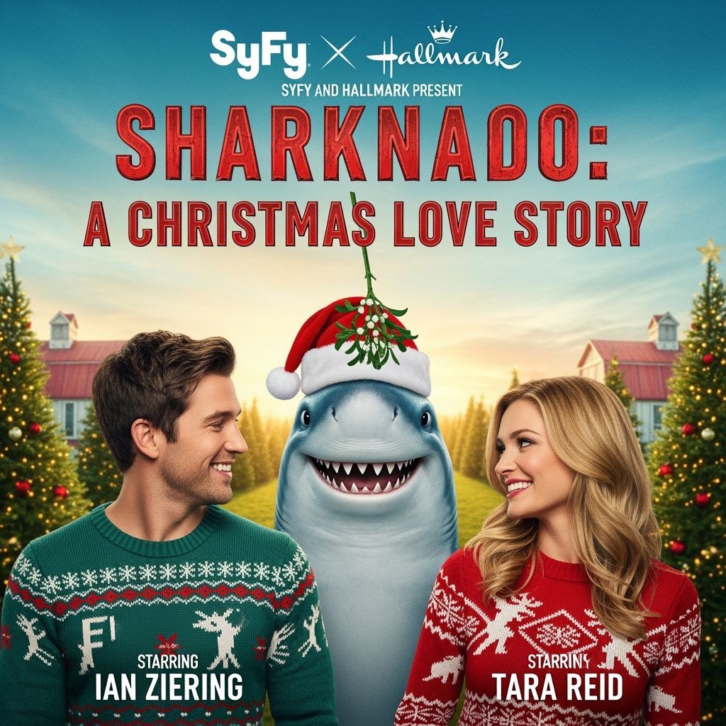 Sharknado Christmas Love Story Movie Poster