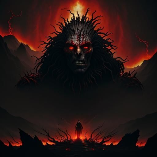 Crimson King on Desolate Mountain: A Dark Fantasy