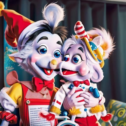 Detailed 3D Render of Dr. Seuss Puppet