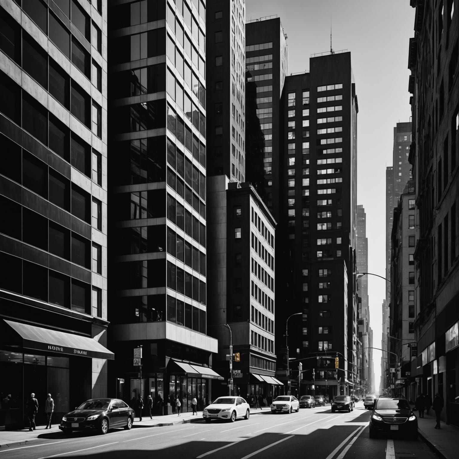 High Contrast Black and White Digital Art