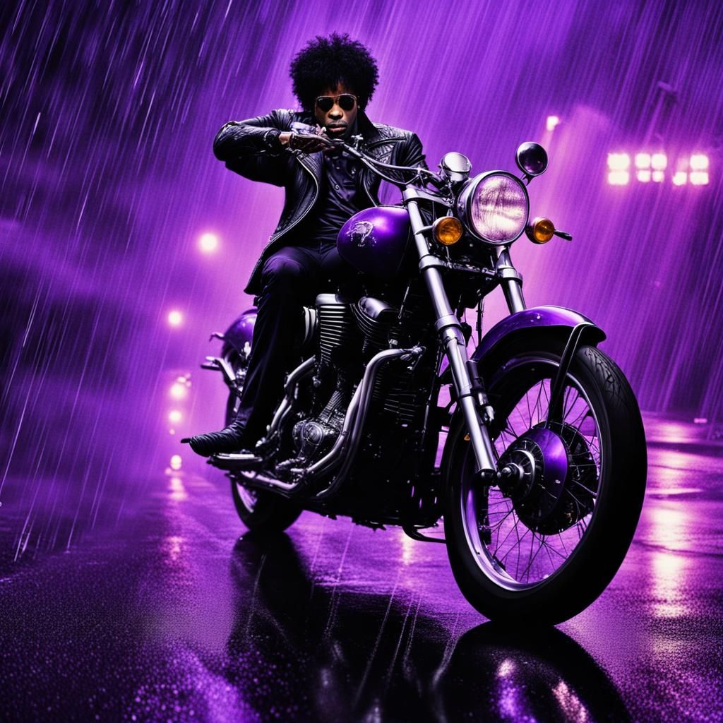 Hyperrealistic Prince Purple Rain Portrait