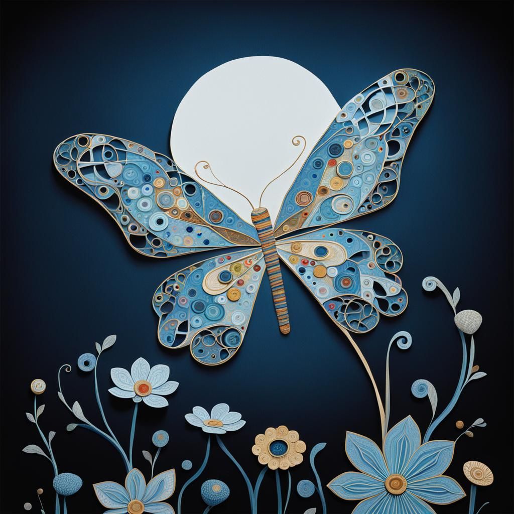 Folk Art with Isometric Abstract and Filigree Details