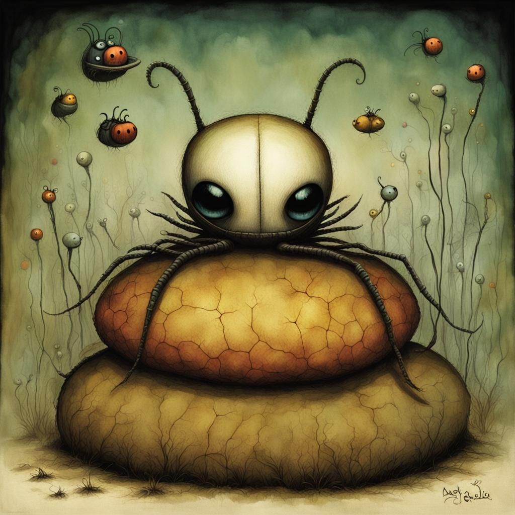 "Creepy crawly cushion."