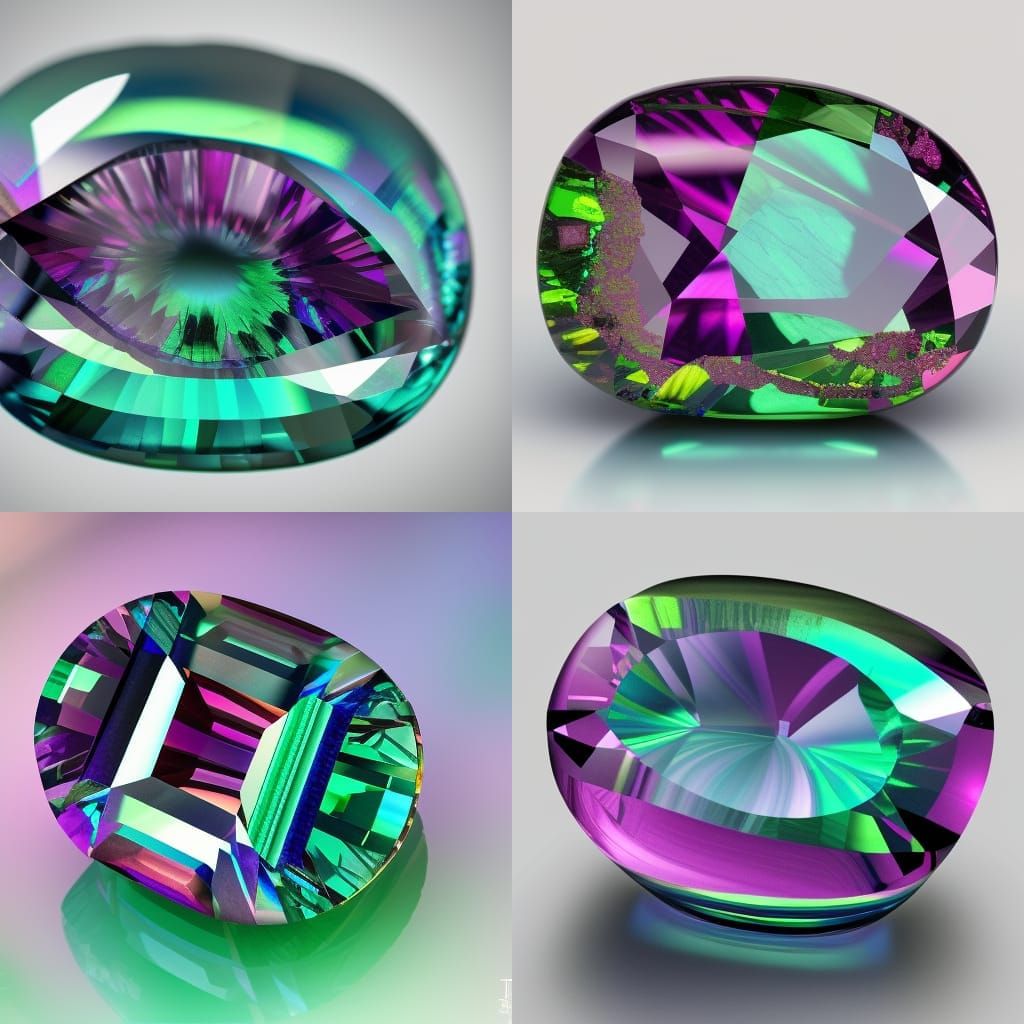 Stunning Multicolored Tourmaline Gemstone: Photorealistic 8K