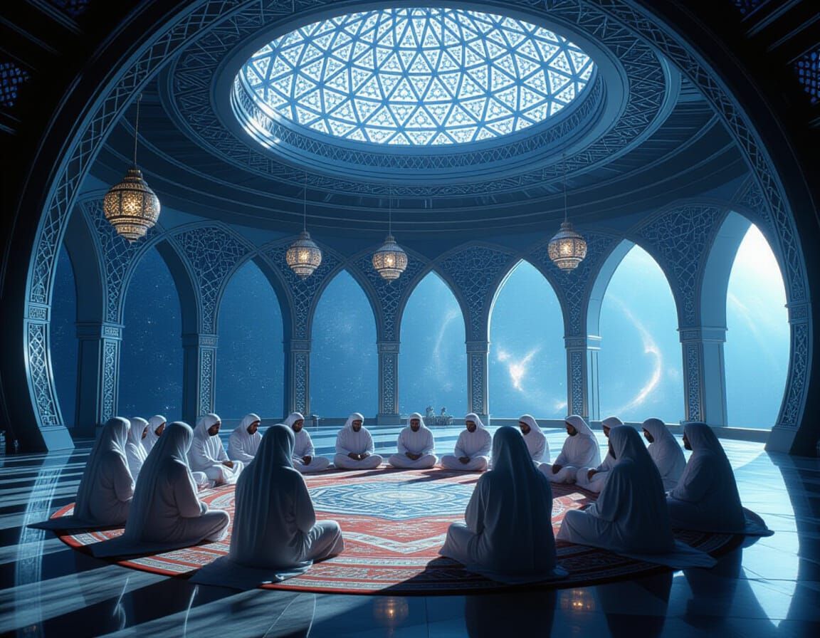 Futuristic Space Sufis in Galactic Hall
