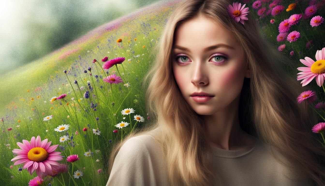 Picturesque Flower Meadow in Bloom