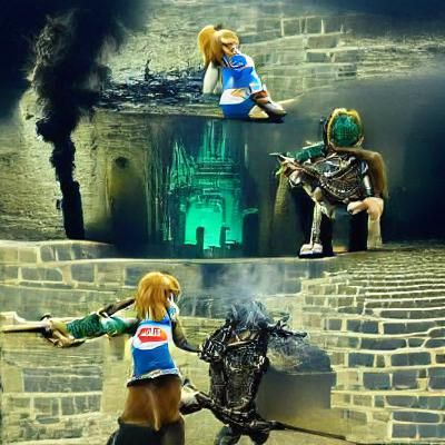 Link and Zelda in Dark Souls World