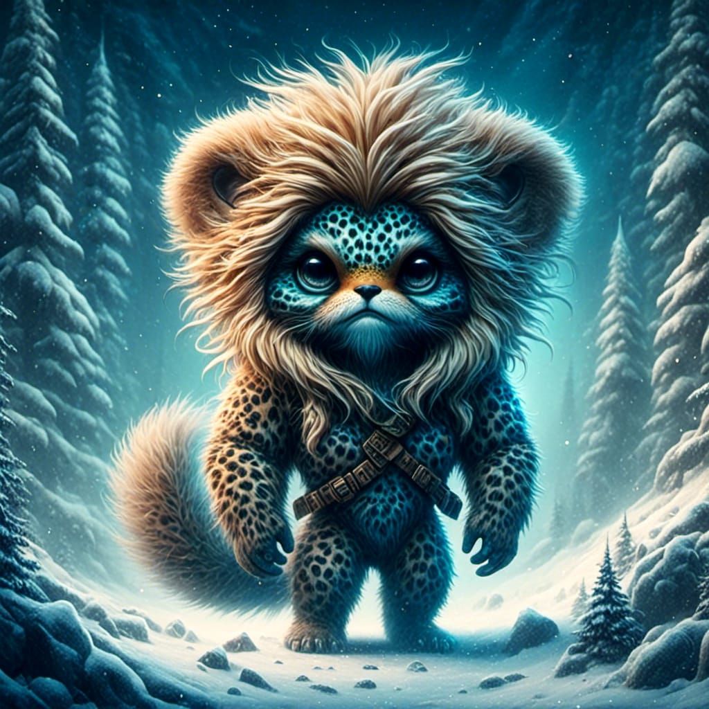 Furry Leopard Camouflage on Alien World