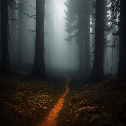 Moody Forest Macro Photography in Golden Hour