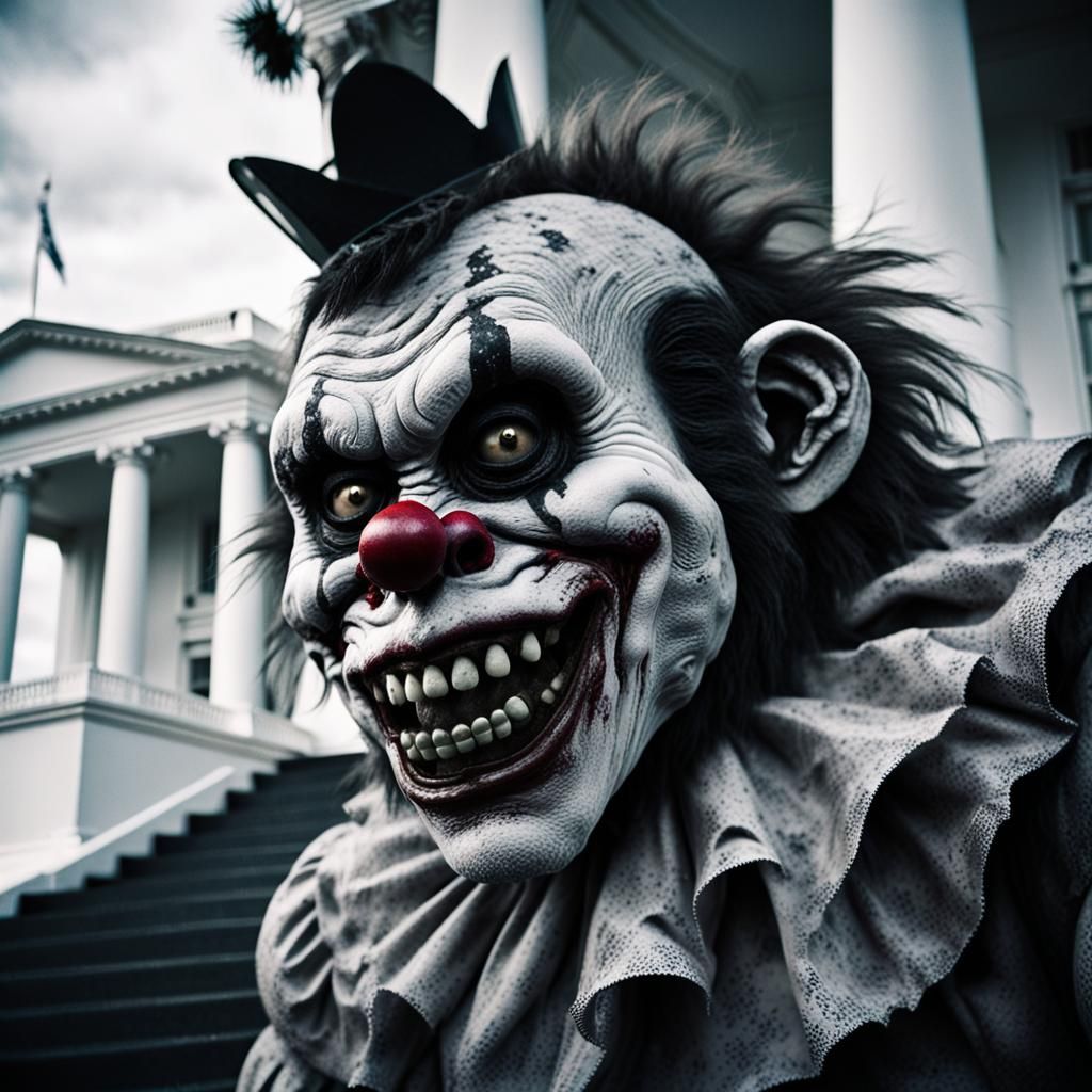 Zombie Monkey Clown King Kong in Film Noir Style