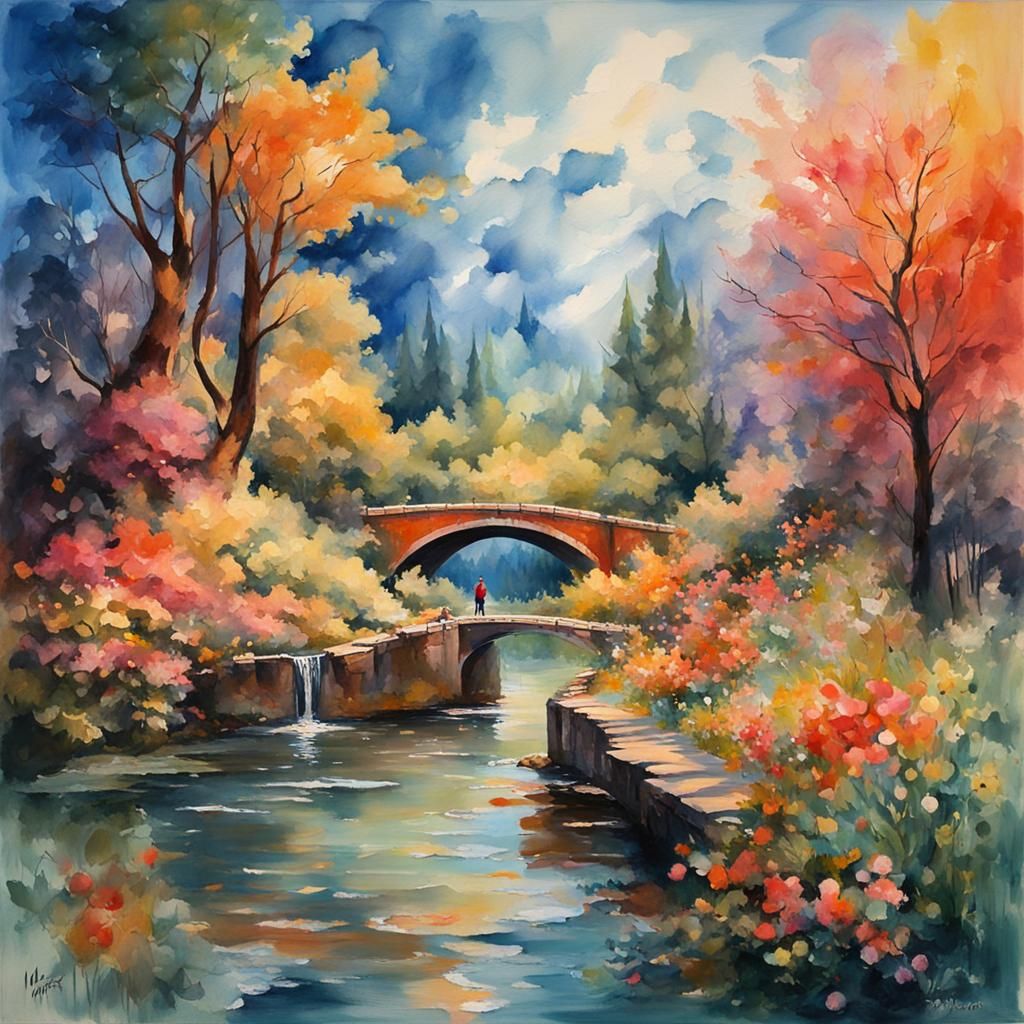 Gouache Painting of Magic Persisting in Watercolor Style